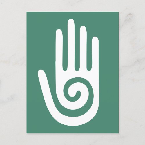 Spiral Hand Healing Symbol Postcard