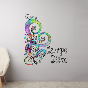 Spiral Heart Hand Painted Design 1 Template Wall Decal