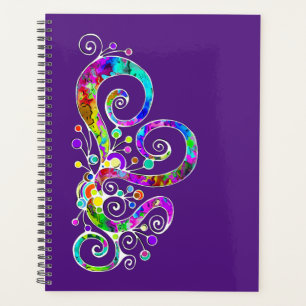 Spiral Heart Hand Painted Design 2 Planner
