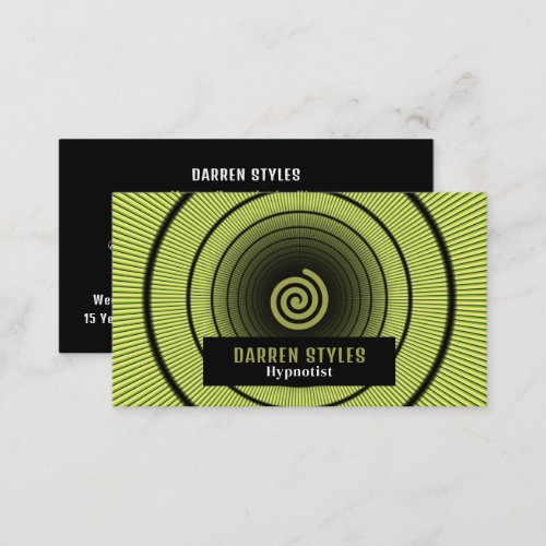 Spiral Hypnosis Hypnotist Event Entertainer Business Card