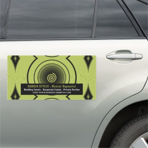 Spiral Hypnosis Hypnotist Event Entertainer Car Magnet