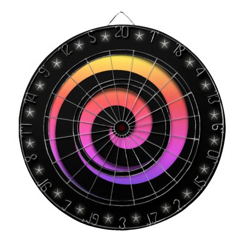 Spiral Hypnotic Colors Regulation Size Dart Board