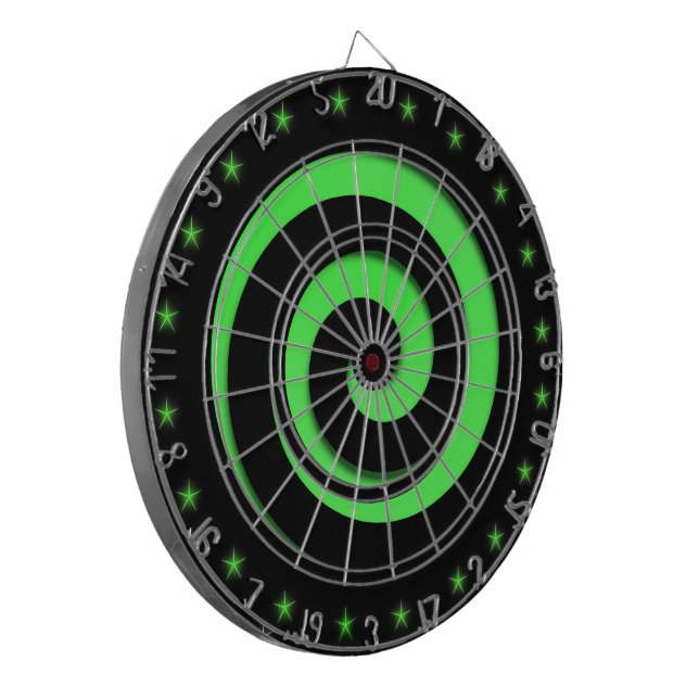 Spiral Hypnotic Green Wheel Regulation Dart Board (Front Left)