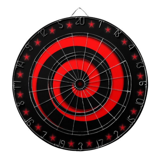 Spiral Hypnotic Red Wheel Regulation Dart Board (Front)
