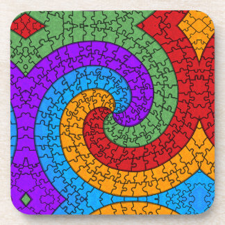 Spiral Jigsaw Beverage Coaster