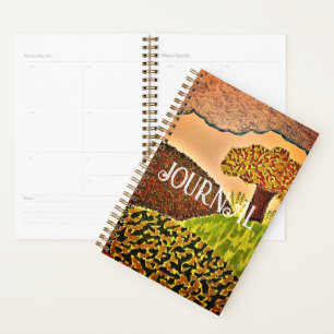 Spiral Journal with Nature scene Planner