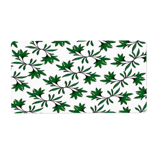 Spiral leafy background label (Front)