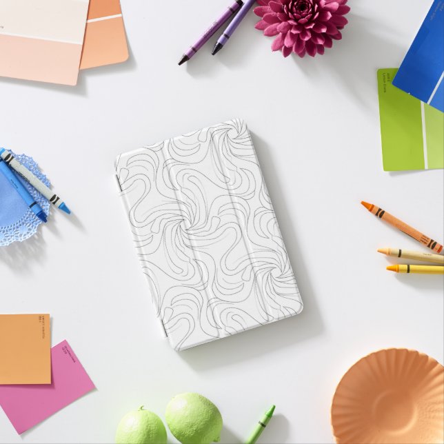 Spiral Liquid Motion Pattern iPad Mini Cover (In Situ)