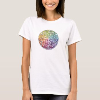 Spiral Mandala Ladies T-shirt by arteeclectica at Zazzle