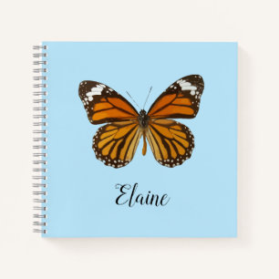 Spiral Monarch Butterfly Personalized Notebook