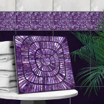 Spiral Mosaic - Amethyst Fluorite Ceramic Tile<br><div class="desc">Spiral Mosaic - Amethyst Fluorite</div>