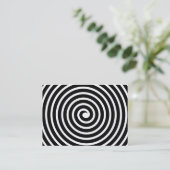 Spiral Motif - Black and White Business Card (Standing Front)