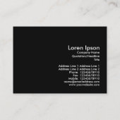 Spiral Motif - Black and White Business Card (Back)