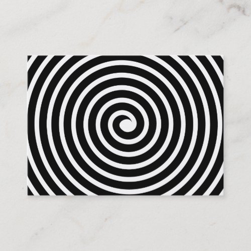 Spiral Motif - Black and White Business Card