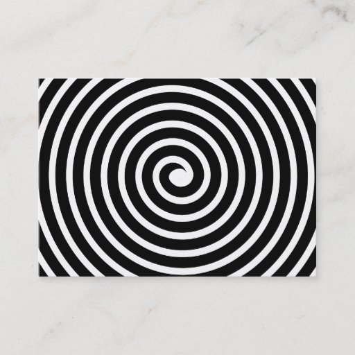 Customizable Spiral Motif - Black and White Business Card