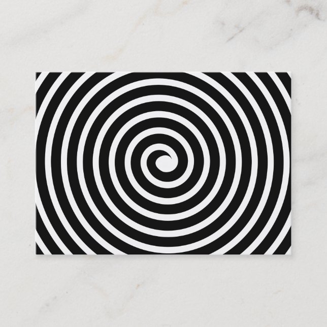 Spiral Motif - Black and White Business Card (Front)