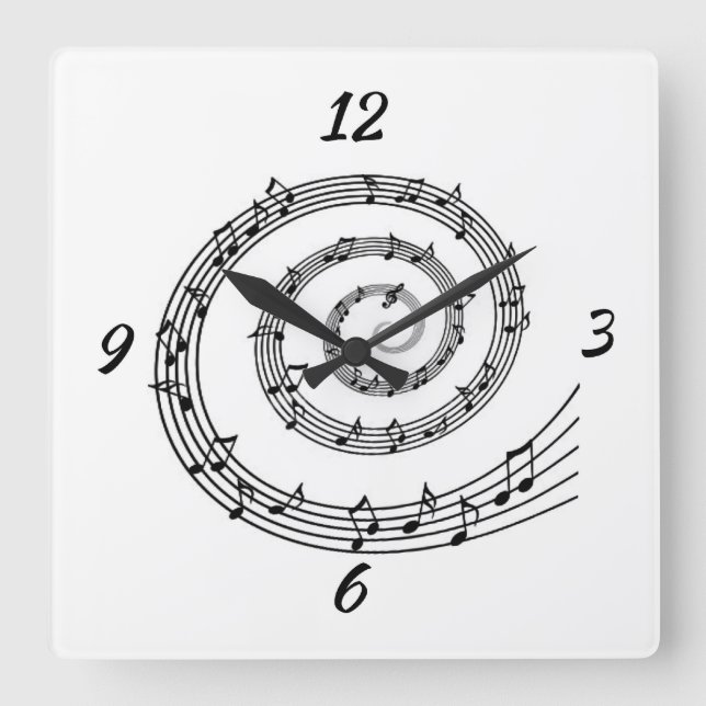 Spiral Note Wall Clock (Front)