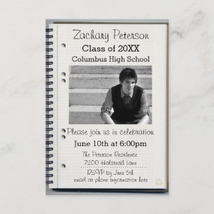 Spiral Notebook - 3x5 Graduation Announcement