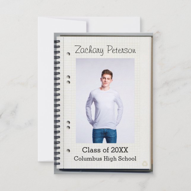 Spiral Notebook - 3x5 Graduation Announcement (Front)