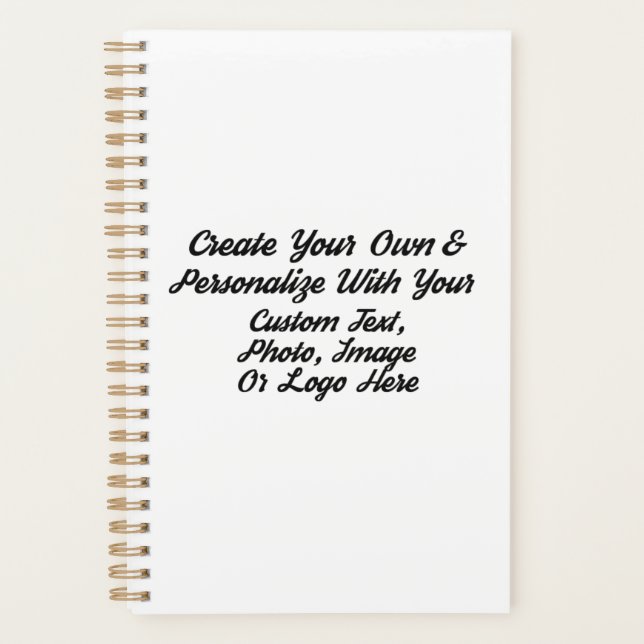 Spiral Notebook 5.5x8.5, Laminated Plastic Planner (Front)