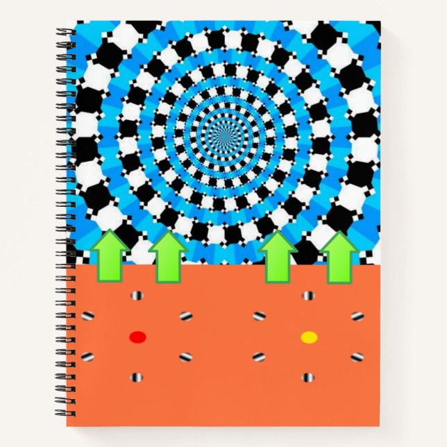 Spiral Notebook Abstract Blue Orange (Front)
