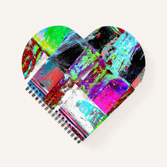 Spiral Notebook – Abstract Grid (Front)