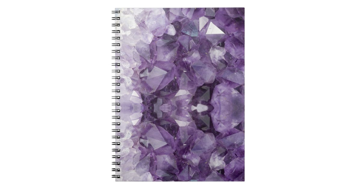 Spiral Notebook Amethyst Crystals | Zazzle
