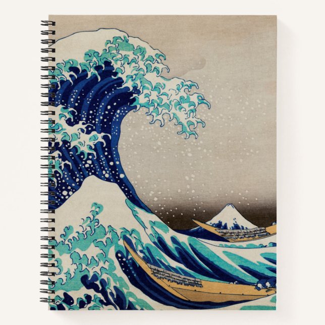 Spiral Notebook "Big Wave" Japanese Masterpiece (Front)