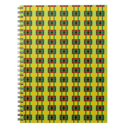 Spiral Notebook Bright Weave 2 Red Green Yellow Notebook