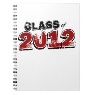 Spiral Notebook, Class of 2012, Black and Red Notebook
