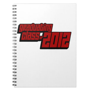 Spiral Notebook, Class of 2012, Black & Red Notebook