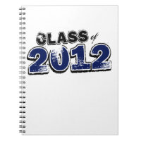 Spiral Notebook, Class of 2012, Blue and Black