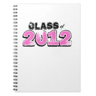 Spiral Notebook, Class of 2012, Pink and Black Notebook