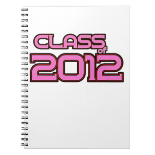 Spiral Notebook, Class of 2012, Pink and Red Notebook