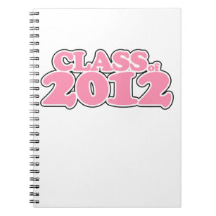 Spiral Notebook, Class of 2012, Pink Retro Notebook