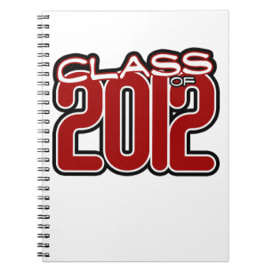 Spiral Notebook, Class of 2012, Red and White Notebook