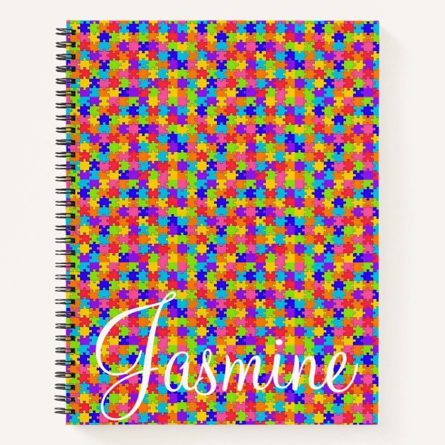 Spiral Notebook Colorful Puzzle (Front)