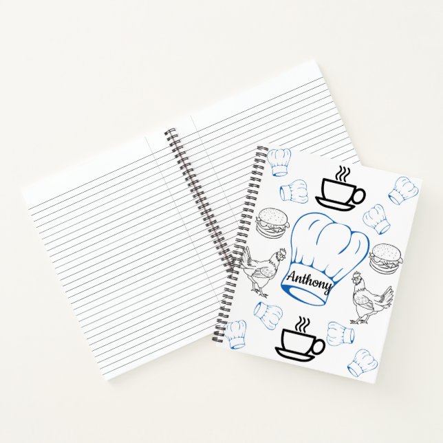 Spiral Notebook Coloring Chef (Inside)
