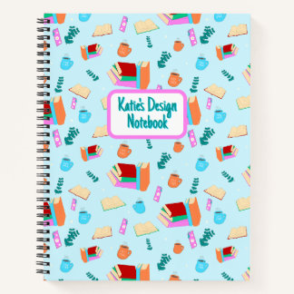 Spiral Notebook | Cozy Book Lovers in Blue