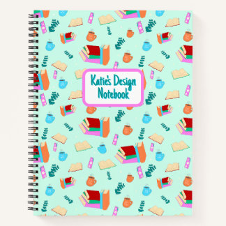 Spiral Notebook | Cozy Book Lovers in Mint