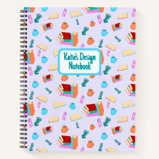 Spiral Notebook | Cozy Book Lovers in Purple