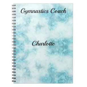 Spiral Notebook for Gymnastics Coach Personalized