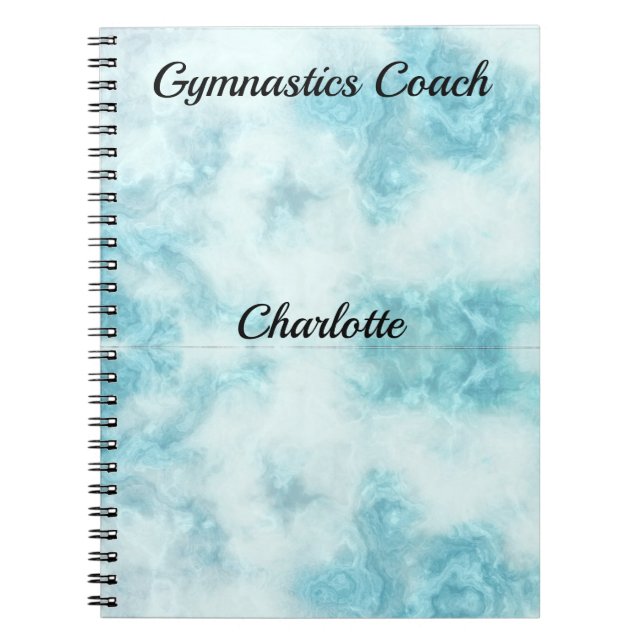 Spiral Notebook for Gymnastics Coach Personalized (Front)