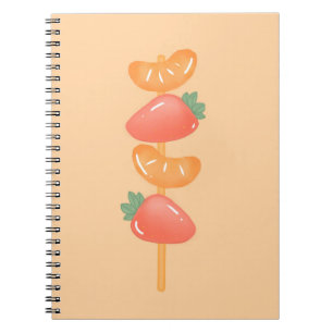 Spiral notebook-fruit skewer   notebook