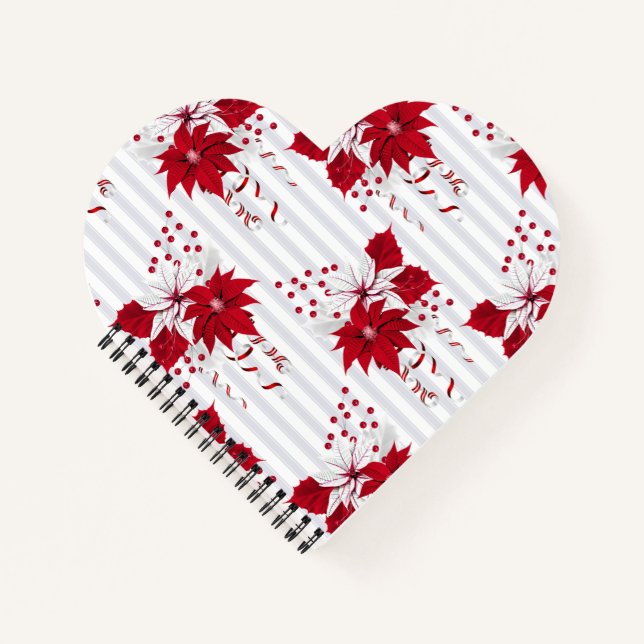 Spiral Notebook,Heart Shaped Spiral Bound Notebook (Front)