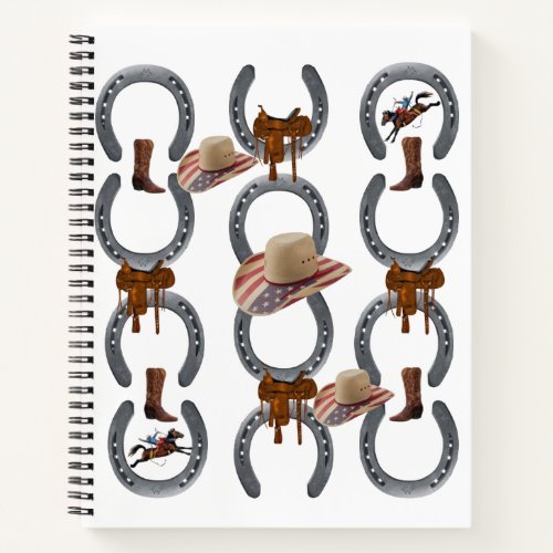 Spiral Notebook Horse Shoe Saddle