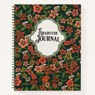 Spiral Notebook Journal Floral