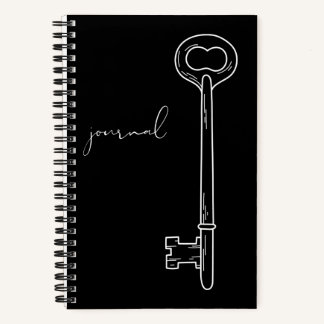 Spiral Notebook - Journal - Lock and Key