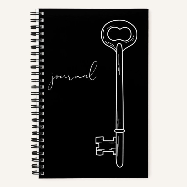 Spiral Notebook - Journal - Lock and Key (Front)