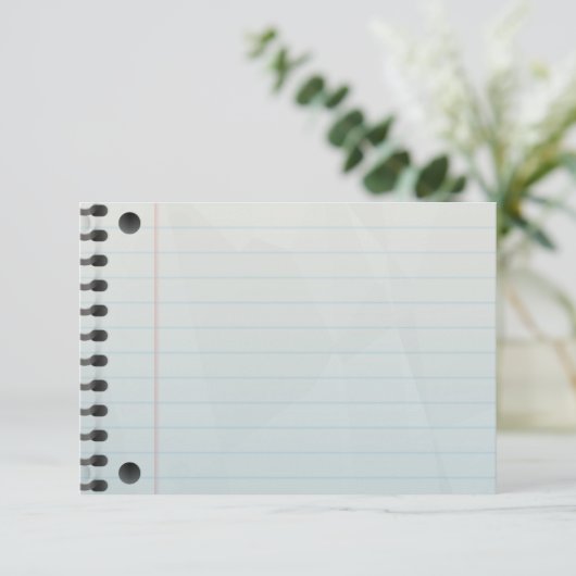 Spiral Notebook Lined Paper (Standing Front)